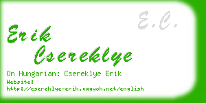 erik csereklye business card